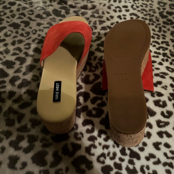 Nine West red slides excellent condition - Picture 2 of 7
